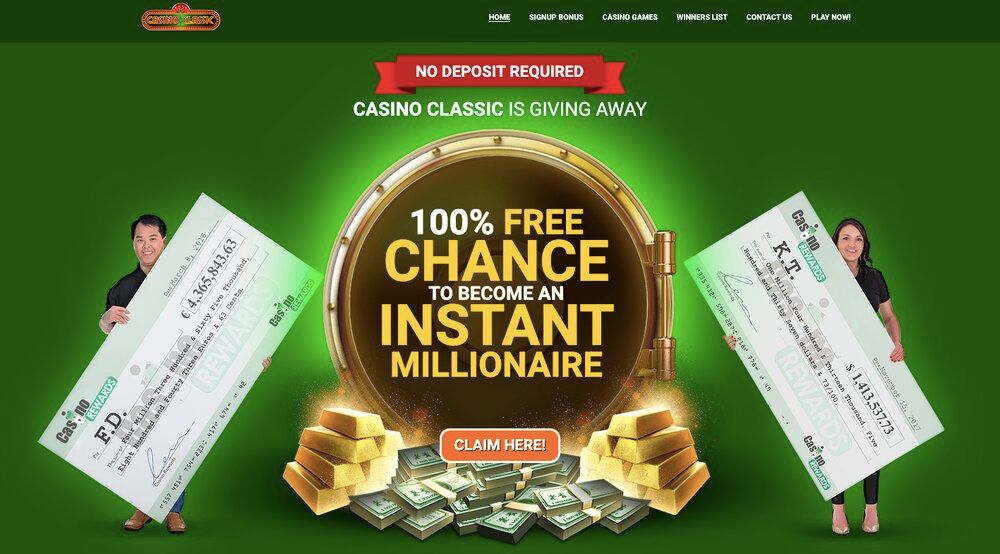 Startseite des Online-Casinos Classic